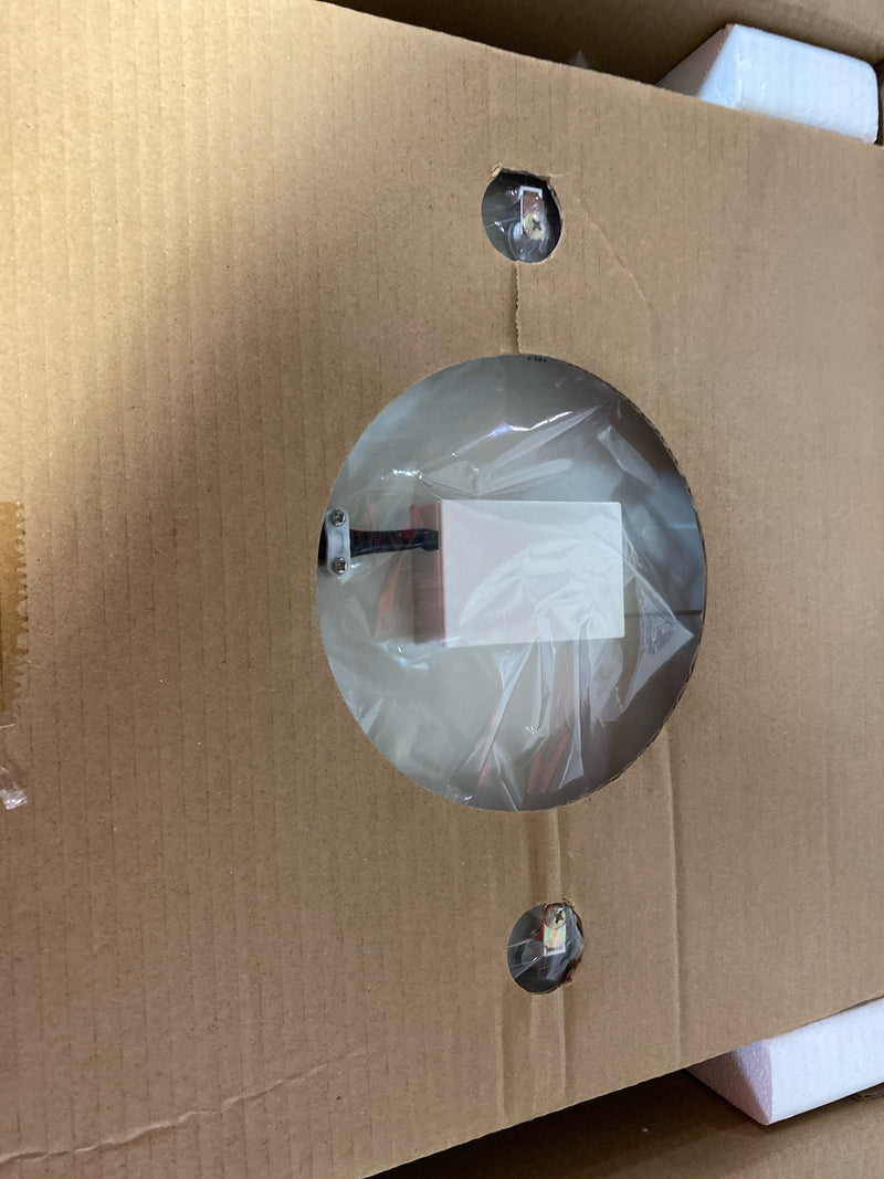 Aero Pure ABF80 L5 SN Designer Series 80 CFM 0.3 Sone Ceiling Mounted Energy Star Certified Bath Fan with LED Lighting and Square on Square Design - Satin Nickel