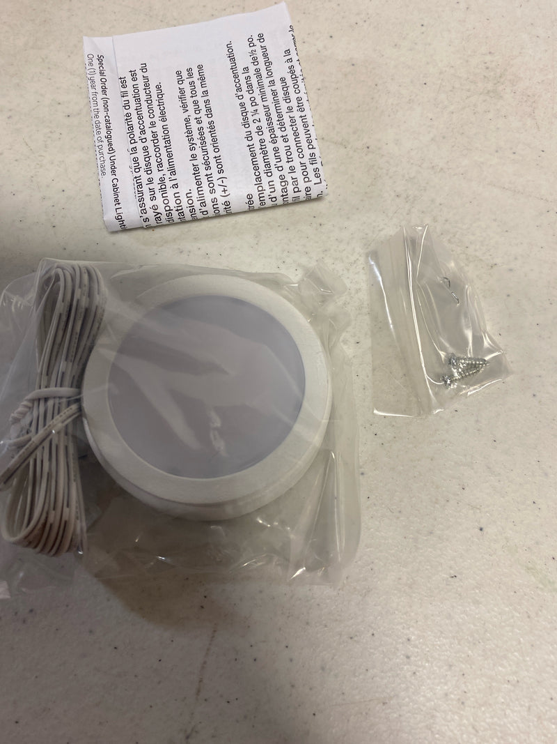 Kichler 4D12V30WHT 4D 12 Volt LED Under Cabinet Puck Light - 3000K - Textured White
