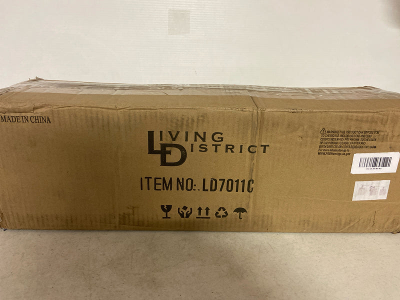 Elegant Lighting LD7011C Phineas 3 Light 24" Wide Bathroom Vanity Light with Clear Royal Cut Crystals - Chrome