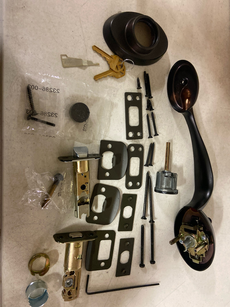 Kwikset 800CELIP-11PS.STRKP Chelsea Sectional Single Cylinder Keyed Entry Exterior Pack Handleset with SmartKey - Venetian Bronze