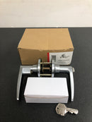 Miseno MLK1021SC Momac Straight Single Cylinder Keyed Entry Door Lever Set - Satin Chrome