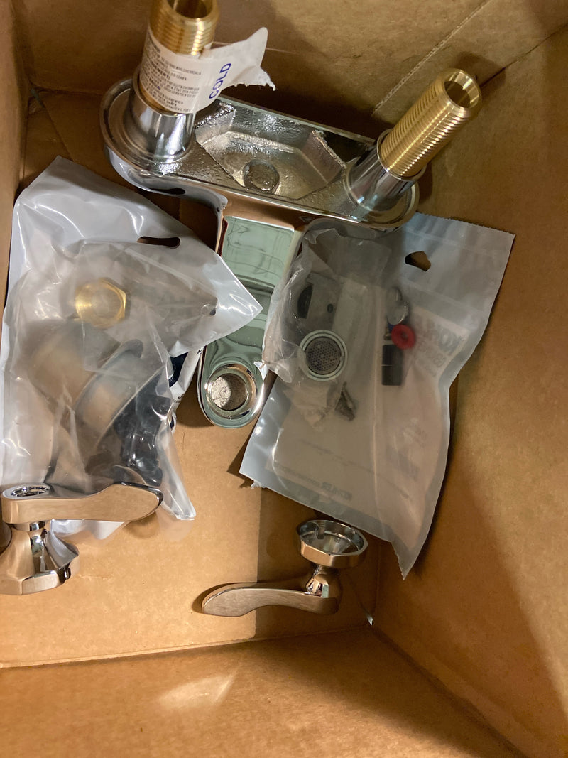 Kohler K-400T70-4AKL-CP 1.0 Gpm Centerset Bathroom Sink Faucet With Laminar Flow, Gooseneck Spout and Lever Handles, Drain Not Included, Polished Chrome