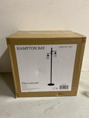 Hampton bay HD6587C Regan 63 in. Matte Black Floor Lamp with Clear Glass Shades