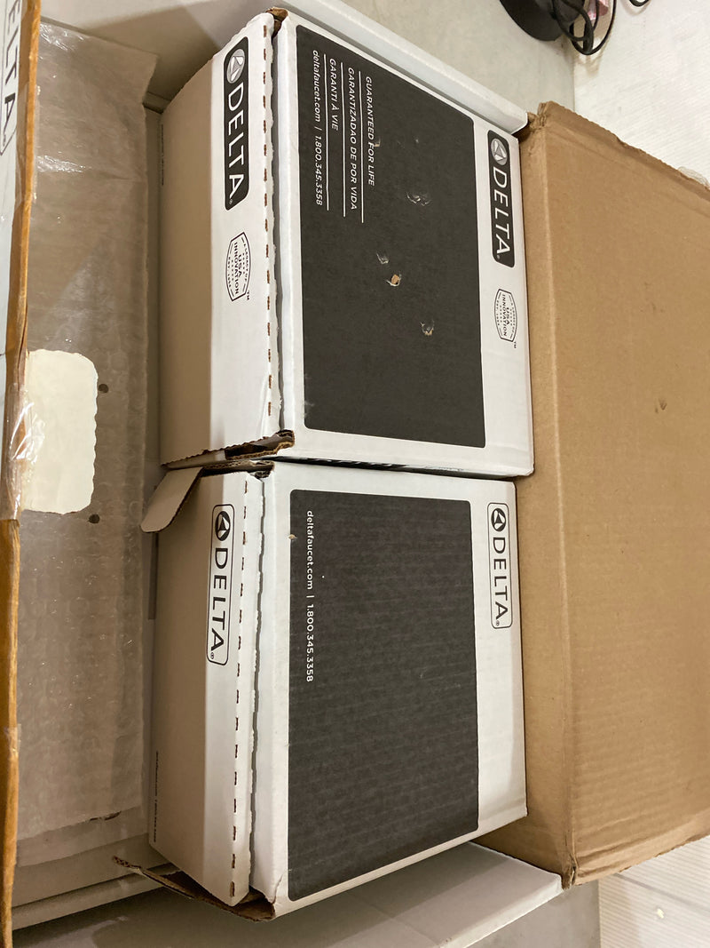 Delta 342701-SP Modern Square Non Shared Function Shower System Package with 1.75GPM Single Function Shower Head and Hand Shower - Includes Rough-In - SpotShield Brushed Nickel