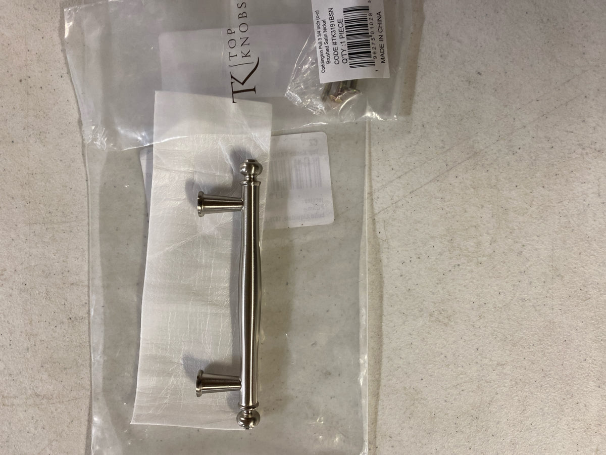 Top Knobs TK3191BSN Coddington 3-3/4 Inch Center to Center Bar Cabinet Pull - Brushed Satin Nickel
