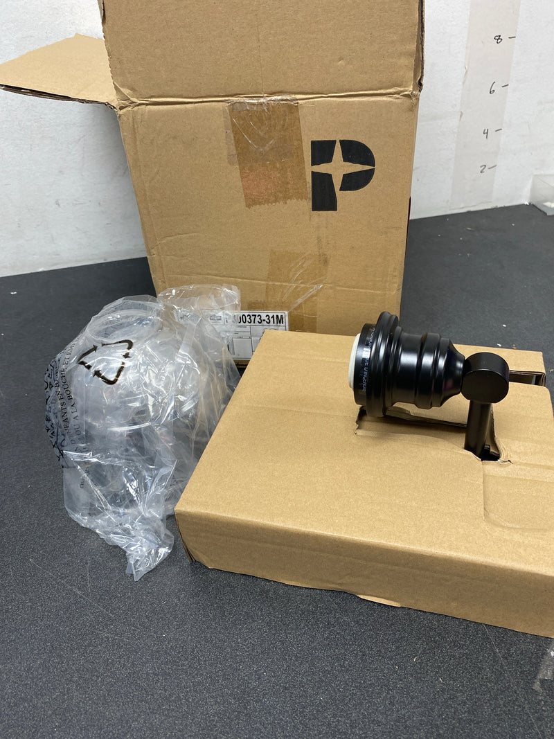 Progress Lighting P300373-31M Ambrose 8" Tall Bathroom Sconce with Clear Glass Shade - Matte Black