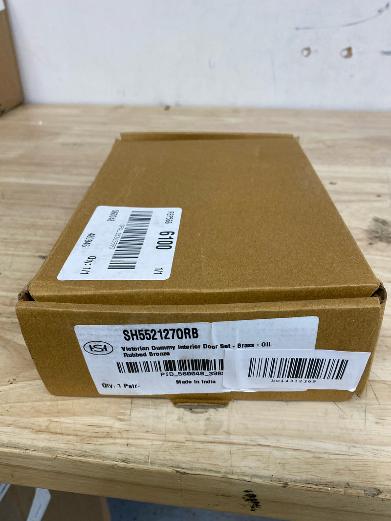 Signature Hardware 480946 Valma Solid Brass Dummy Set Door Knob Set - Brushed Bronze