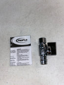 PROFLO PFXQSPP32C 1/2" PEX x 3/8" OD Straight Stop Quarter 1/4" Turn QT - Chrome