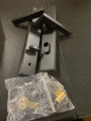 Emtek 1461US19 RH Lariat Lever Sandcast Bronze Door Configuration 4 Keyed Entry Multi Point Trim Lever Set with American Cylinder Above Handle - Flat Black