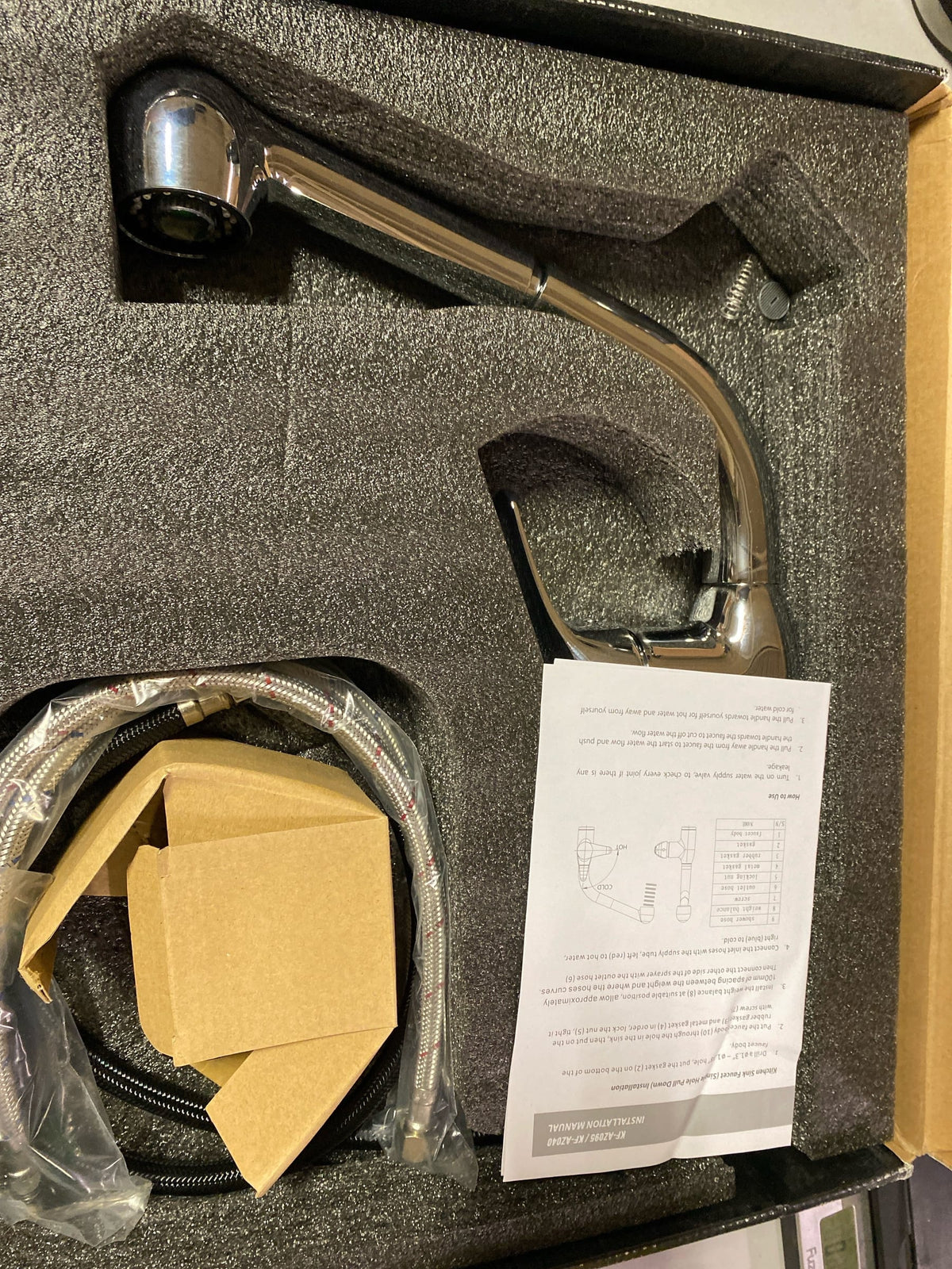 Anzzi KF-AZ040 Harbour Pull Out Spray 1.53 GPM Kitchen Faucet - Polished Chrome