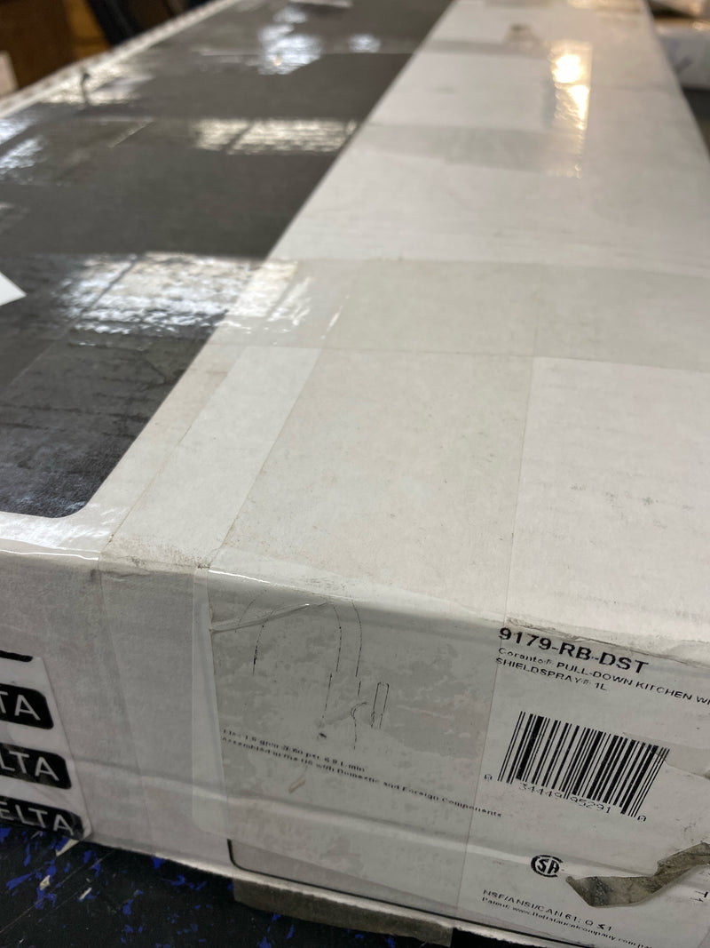 Delta 9179-RB-DST Coranto 1.8 GPM Single Hole Pull Down Kitchen Faucet with Magnetic Docking Spray Head and ShieldSpray - Venetian Bronze