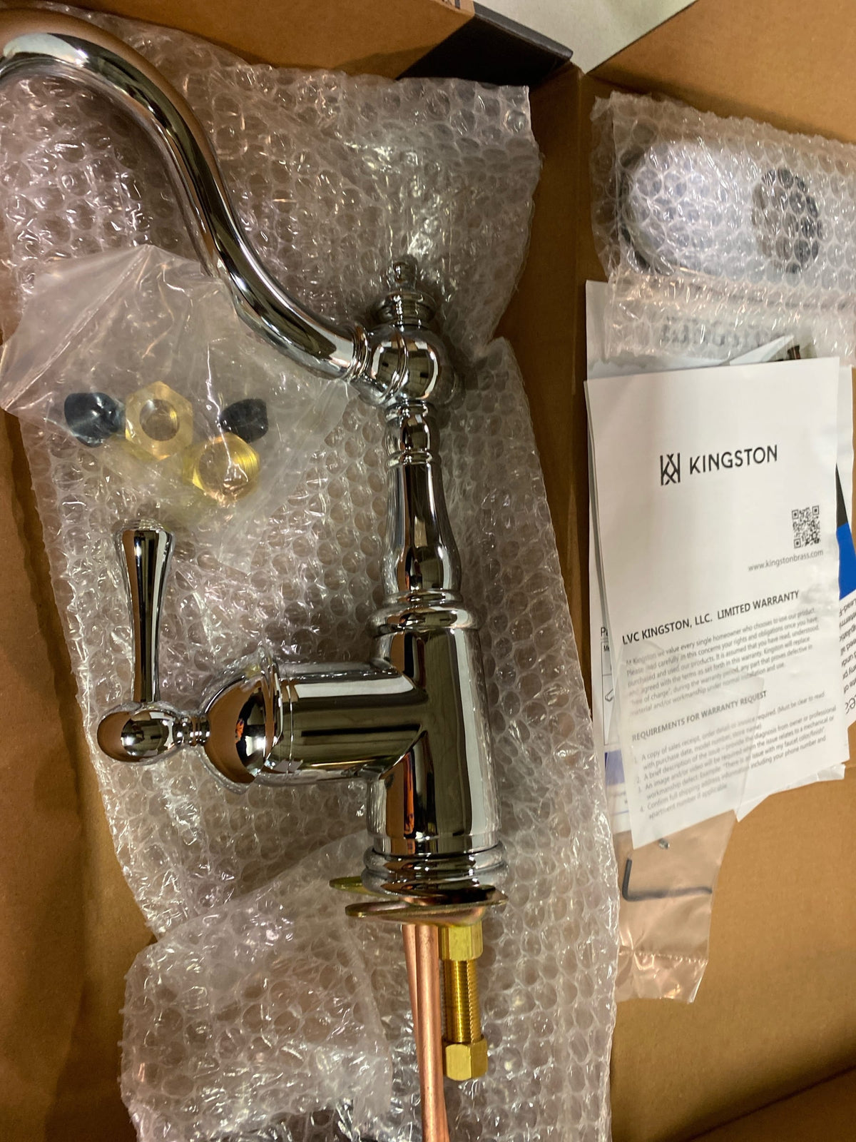 Kingston Brass KS7491BL English Vintage 1.8 GPM Single Hole Bar Faucet - Polished Chrome