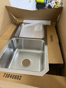 Elkay ELUH3116DBG Gourmet Lustertone Stainless Steel 31-3/4" x 16-1/2" Double Basin Undermount Kitchen Sink with 7-1/2" Depth, Rounded Basin Corners, Bottom Grid, and Drain Fixture - Stainless Steel