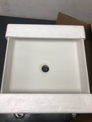 Signature Hardware 447955 Hibiscus 16" Rectangular Fireclay Vessel Bathroom Sink - White