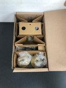 Baldwin FDCONCSR044 Contemporary Non-Turning Two-Sided Dummy Door Knob Set with Square Rose - Lifetime Satin Brass