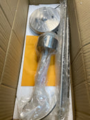 Justice Design Group CLD-8814-18-NCKL-RIGID Clouds 1 Light Full Sized Pendant with Rigid Stem Kit and Short Tapered Cylindrical Shade - Brushed Nickel