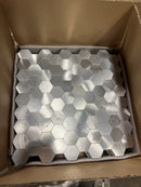 Abolos EHMHEX-SI Enchanted Metals Silver Hexagon Mosaic 12 in. x 12 in. Aluminum Metal Peel and Stick Tile (13.5 sq. ft./Case)