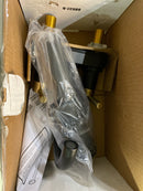 Delta Nicoli Two Handle Centerset Bathroom Faucet, 6.63 in, Matte Black / Champagne Bronze