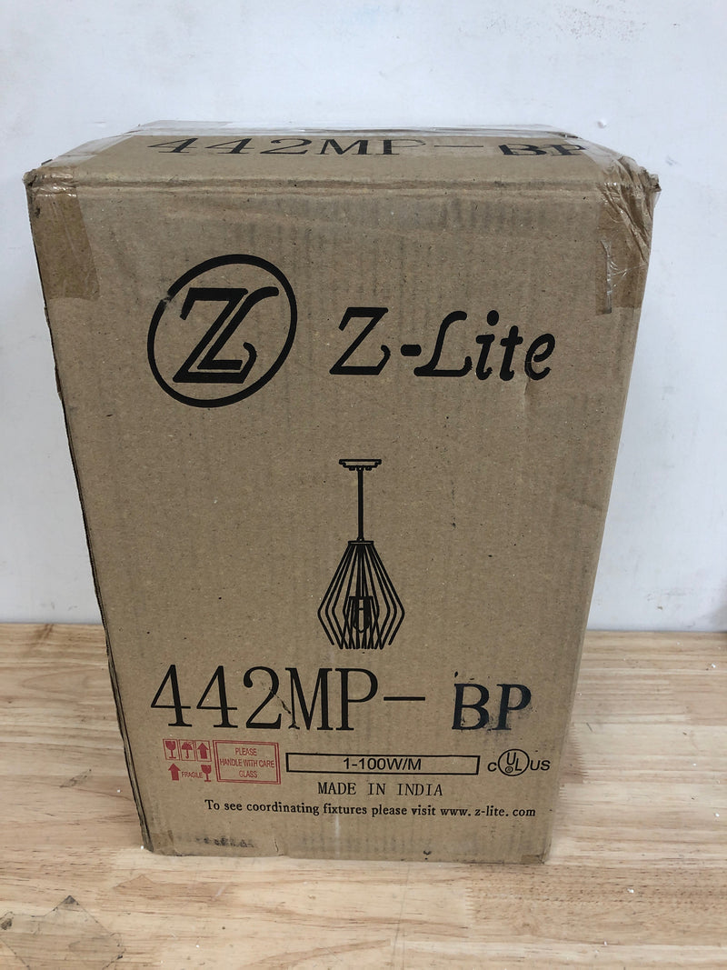 Z-Lite 442MP-BP Quintus 9" Wide Cage Mini Pendant - Plated Bronze