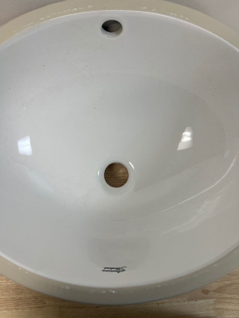 American Standard 495221.02 Ovalyn 15" Undermount Porcelain Bathroom Sink - White