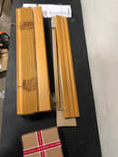 Home decorators collection 10793478395125 Chestnut Cordless Premium Faux Wood blinds with 2.5 in. Slats - 23 in. W x 48 in. L (Actual Size 22.5 in. W x 48 in. L)