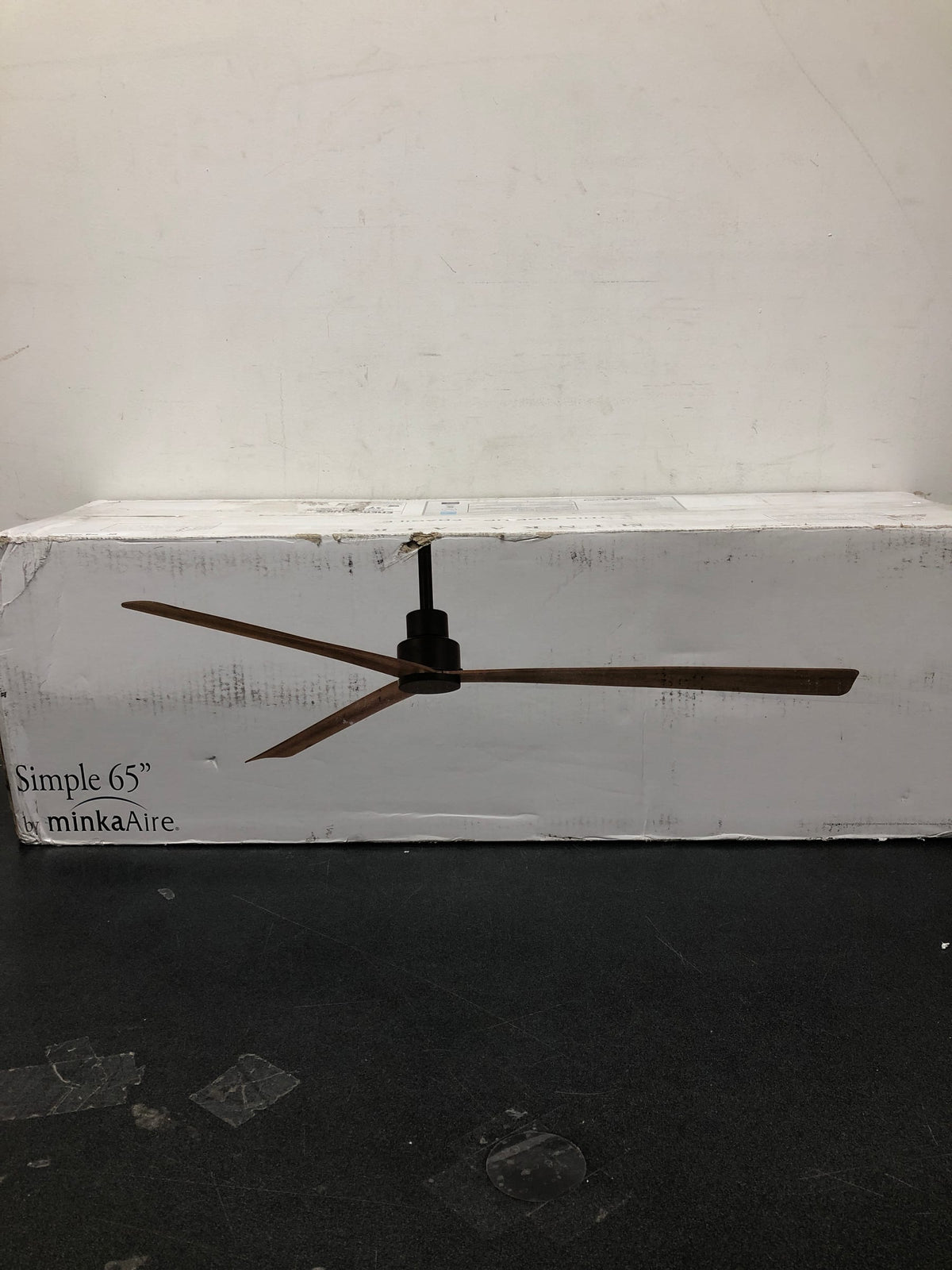 MinkaAire F789-CL Simple 65" 3 Blade Indoor / Outdoor Energy Star Ceiling Fan with Remote Included - Coal