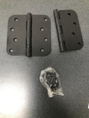 Deltana S44R5BB10B 4" x 4" Ball Bearing 5/8" Radius Corners Mortise Hinge - Pair - Oil Rubbed Bronze