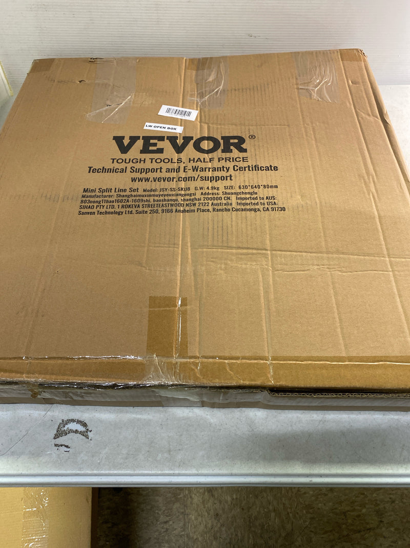 Vevor KDLJGTJ14INC1KXRQV0 Mini Split Line Set 1/4 in. and 3/8 in., 25 ft. OD Copper Pipes Tubing and Triple-Layer Insulation for Air Conditioning