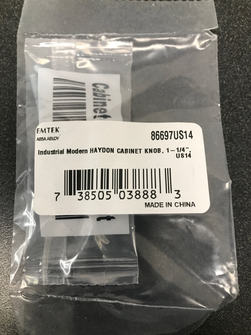 Emtek 86697US14 Haydon 1-1/4 Inch Mushroom Cabinet Knob - Polished Nickel