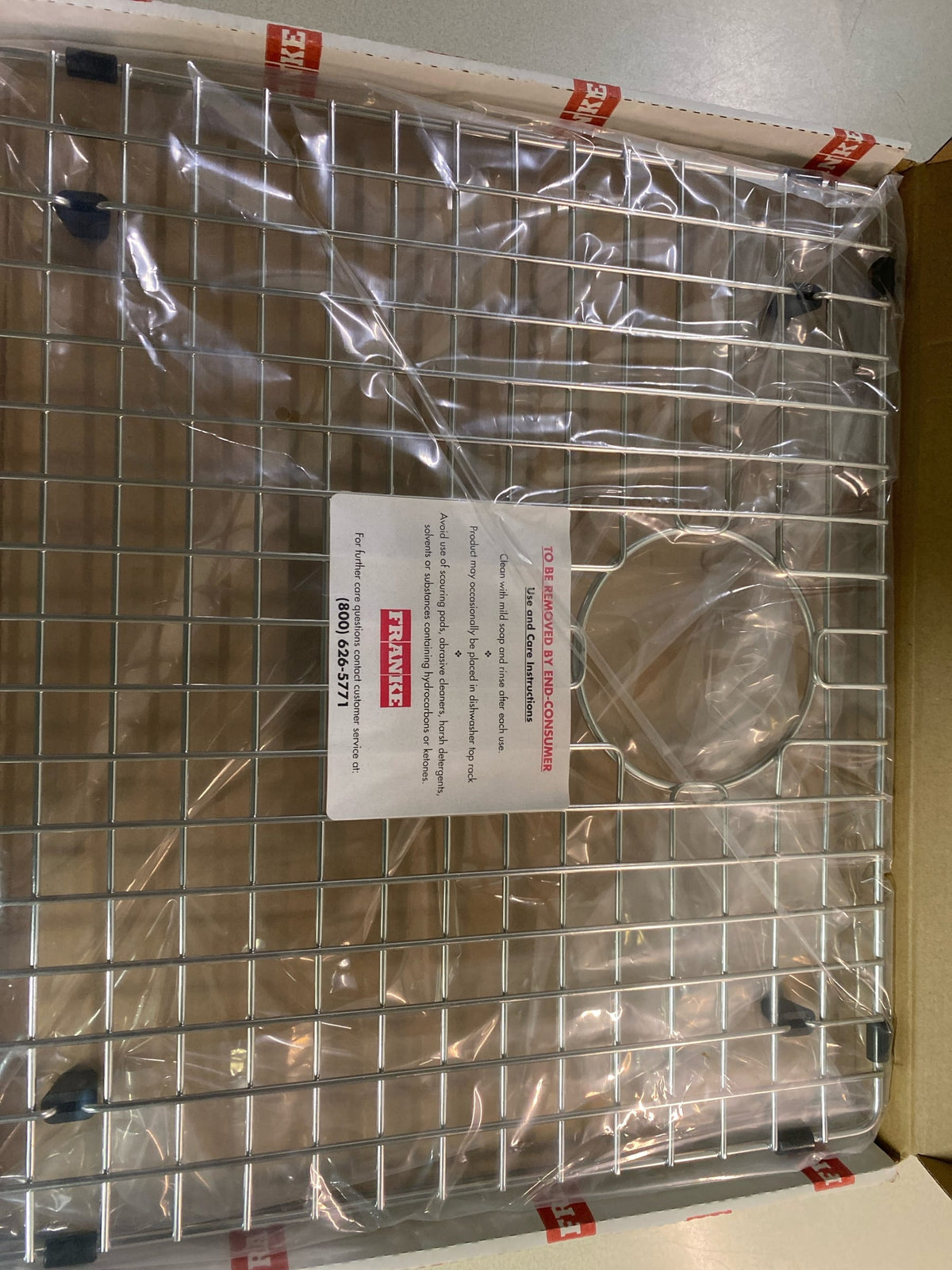 Franke CU18-36S Left Side Bottom Grid for Franke CUX160 Sink - Stainless Steel