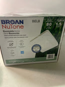 Broan BEL8 Roomside 80 CFM 1.5 Sone Ceiling Mounted Energy Star Certified Bath Fan with CleanCover and SlideClip Grille Technology - White