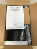 Orein CP40a-500-120-9 Integrated LED Matte Black Mini Pendant with White Plastic Shade