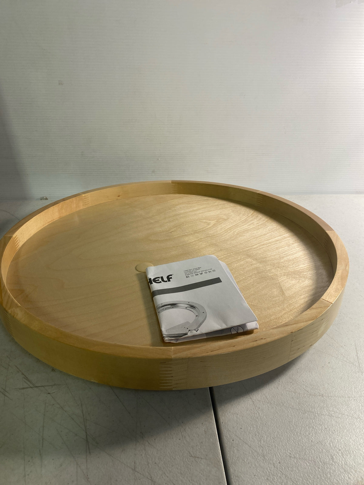 Rev-A-Shelf 4WLS001-32-B52 Wood Classics Single1 Shelf 32" Full Circle Lazy Susan with Swivel Bearing Base for Corner Base Cabinets - Maple