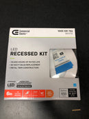Commercial electric 91512 6 in. White Flush Round Wet Rated LED Integrated Recessed Lighting Kit