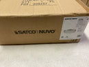 Satco 62/558 Pi 9 in. Brushed Nickel Transitional Flush Mount with Etched Frosted Glass Shade and Integrated LED