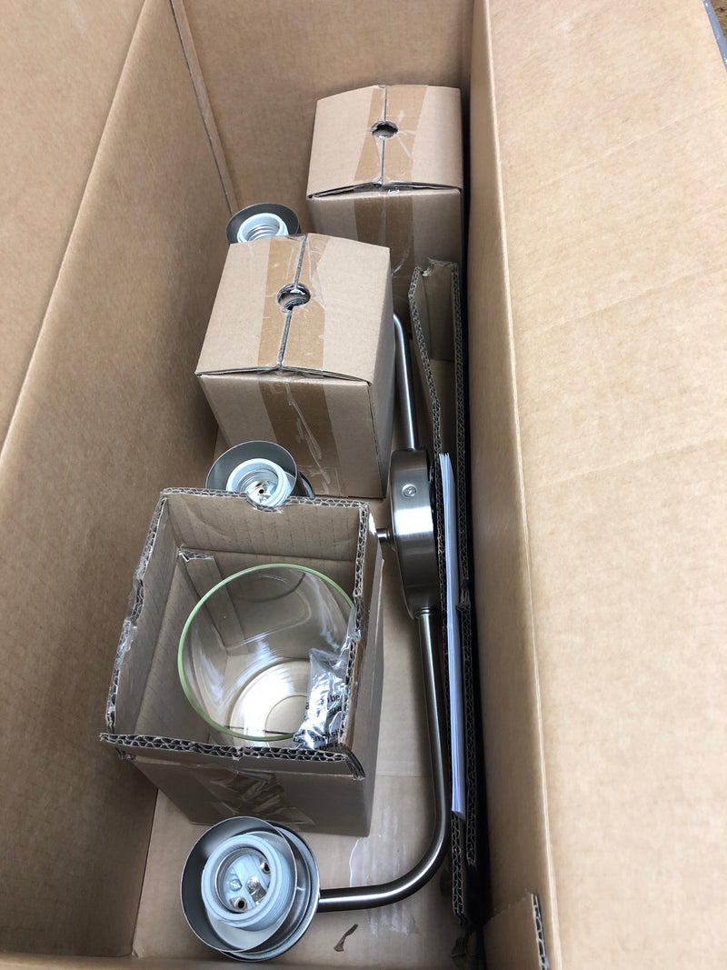 Home decorators collection 39109-HBU Ayelen 22 in. 3-Light Brushed Nickel Modern Bathroom Vanity Light