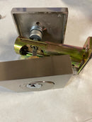Emtek 8469US15 Square Brass Modern Single Cylinder Keyed Entry Deadbolt - Satin Nickel