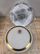 DALS Lighting CFG13-CC-GD Ora 13" Wide Flush Mount Drum Ceiling Fixture - Gold