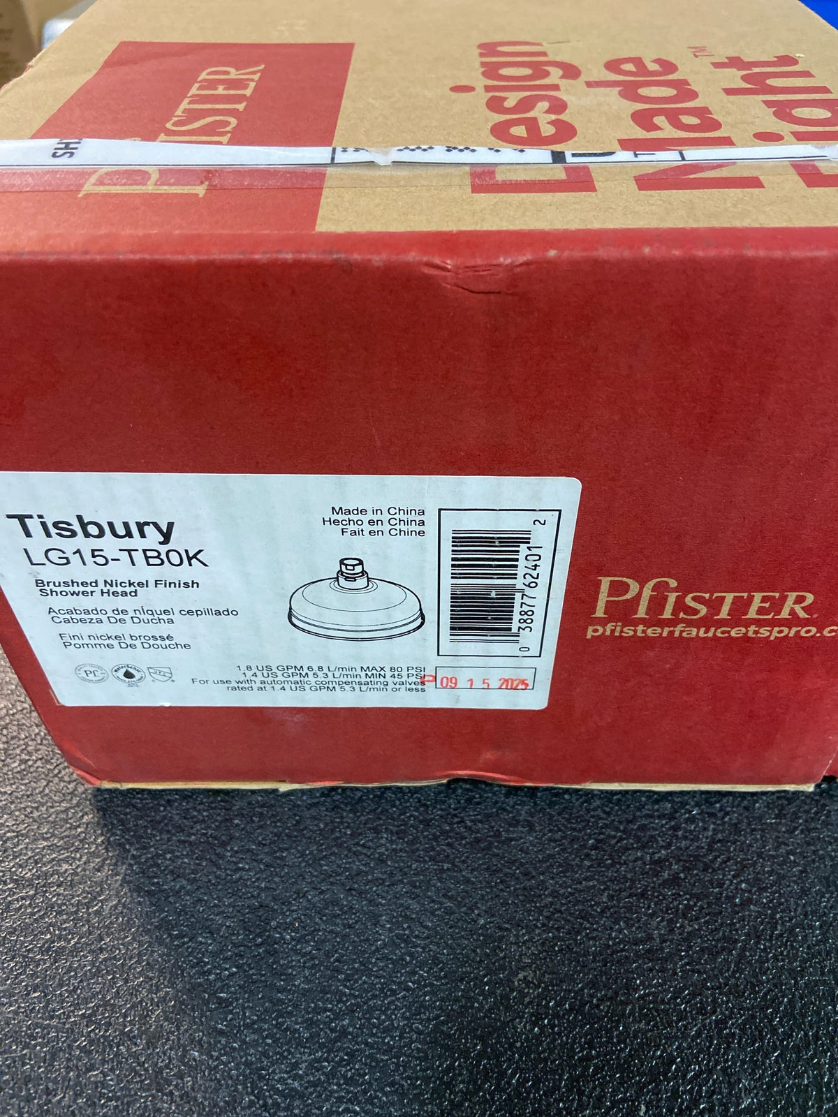 Pfister LG15-TB0 Tisbury 1.8 GPM Single Function Shower Head - Brushed Nickel