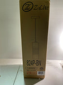 Unbranded 824P-MB Alton 4.75 in. 1-Light Matte Black Shaded Pendant Light with Clear Plus Frosted Glass Shade, No Bulbs Included