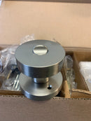 Baldwin ENCONCRR150 Modern Single Cylinder Keyed Entry Door Knob Set with Modern Round Rose from the Reserve Collection - Satin Nickel