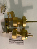 Sure-Loc ZH101-RD SB Zurich Passage Door Knob Set with Round Rose - Satin Brass