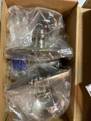 Emtek 820HTUS14 Hampton Glass Privacy Knobset with Brass Rosette - Polished Nickel