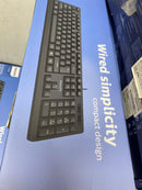 Philips USB Keyboard for Home or Office — Full-Sized Wired Computer Keyboard with Foldable Shoulders | 104/105 Quiet-Click Keys, Ergonomic, Low-Profile | Plug & Play (SPK6234)