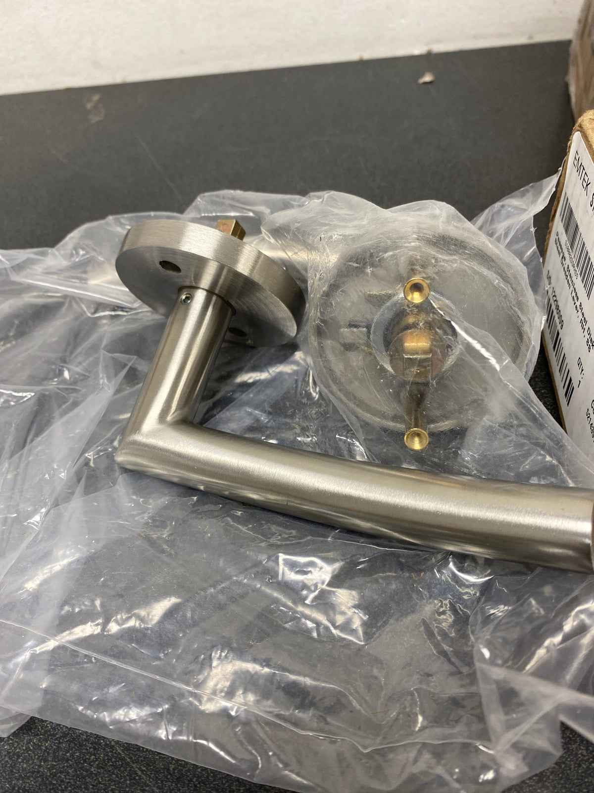 EMTEK Stainless Steel Passage Set - Choice of 9 Levers and 2 Rosettes - Left or Right Handing - S10002DDRHSS - Right Handed Dresden Lever - Disk Rosette (02)