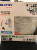 Bulbrite 773117 Canless Recessed Fixture 4000K with 4" Open Trims - White