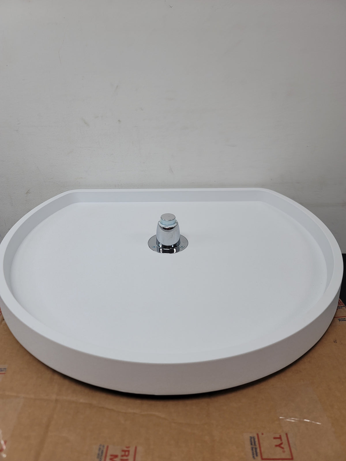 Rev-A-Shelf 6221-22-11-52 RAS Polymer 22 Inch D-Shaped Single Lazy Susan Shelf with Bottom Mount Hardware - White