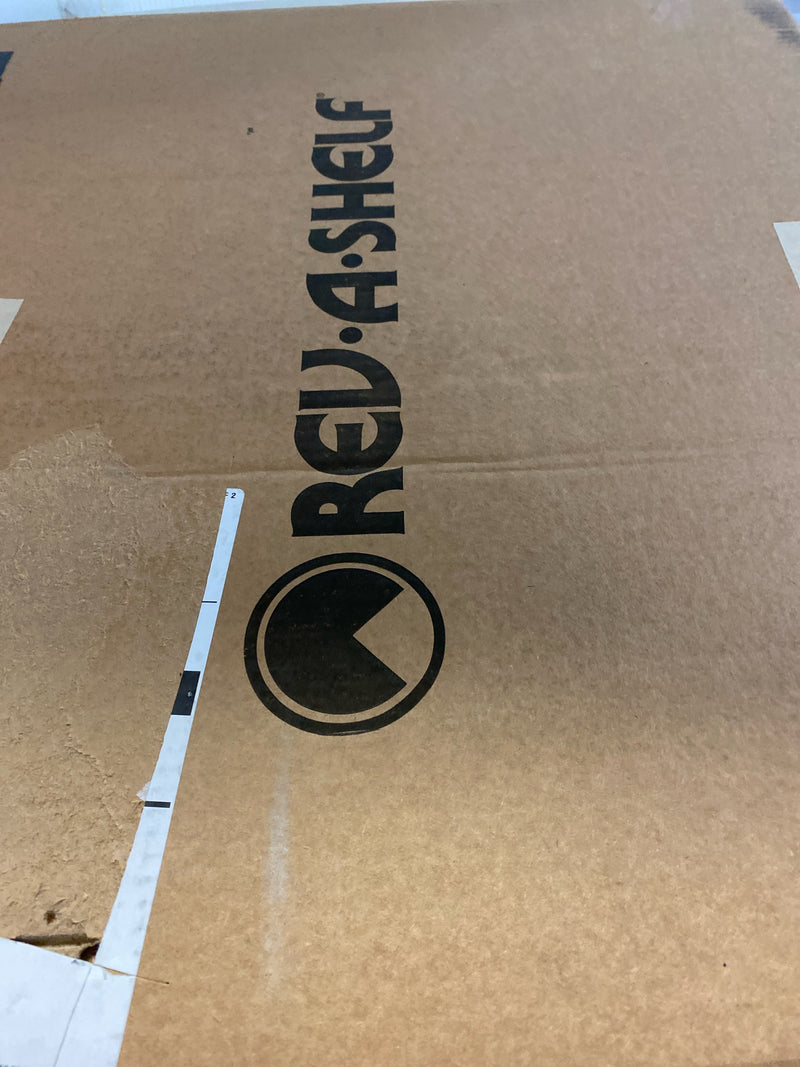 Rev-A-Shelf LD-4BW-401-24-1 Lazy Daisy Banded Wood Single Shelf 24" Kidney Shaped Lazy Susan for Corner Base Cabinets - Shelf Only - Maple