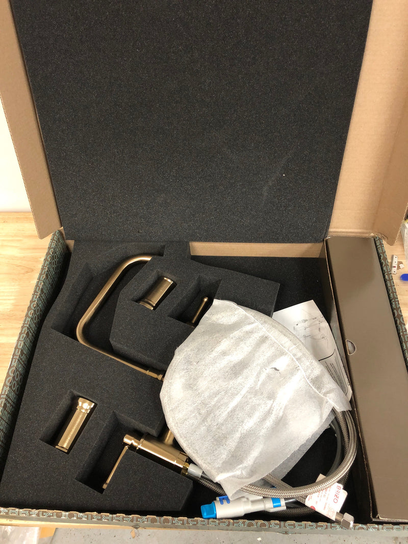 Brizo 62525LF-GL Artesso Bridge Kitchen Faucet with Side Spray - Luxe Gold