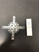 Oaks aura DC2002 20in. LED Indoor Black Bladeless Low Profile Ceiling Fan Flush Mount Smart App Remote Control Dimmable Lighting